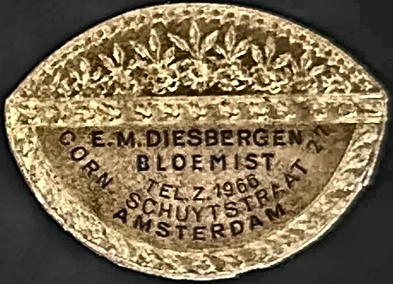 Sluitzegel Bloemist G.E.M. Diesbergen Amsterdam