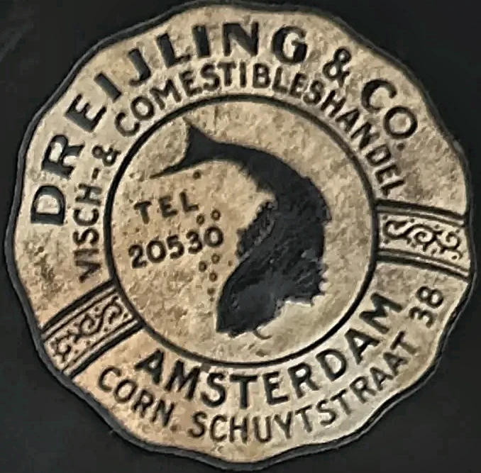 Sluitzegel Dreijling & Co. Visch- en Comestibleshandel Amsterdam