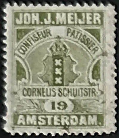 Sluitzegel Joh. J. Meijer – Confiseur Patissier Amsterdam