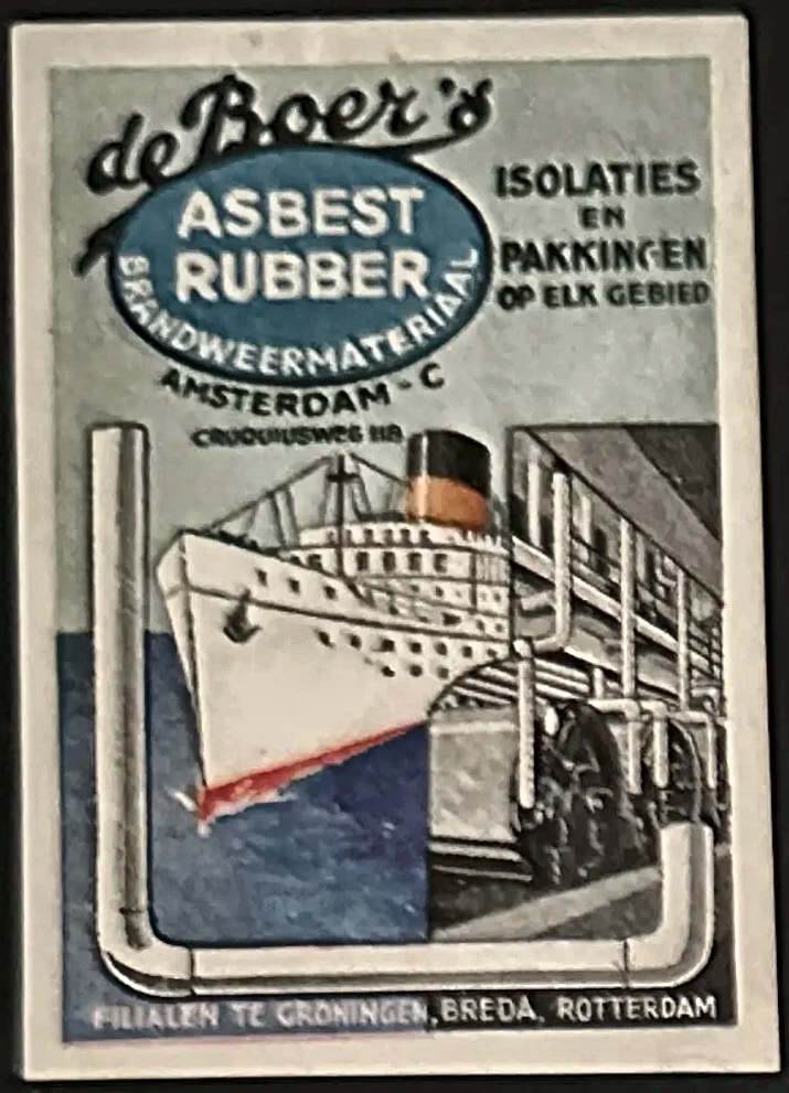 De Boer's Asbest Rubber – Brandweermateriaal Amsterdam
