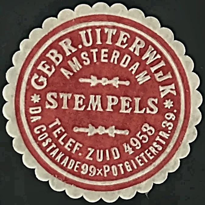 Sluitzegel Gebr. Uiterwijk – Stempels Amsterdam