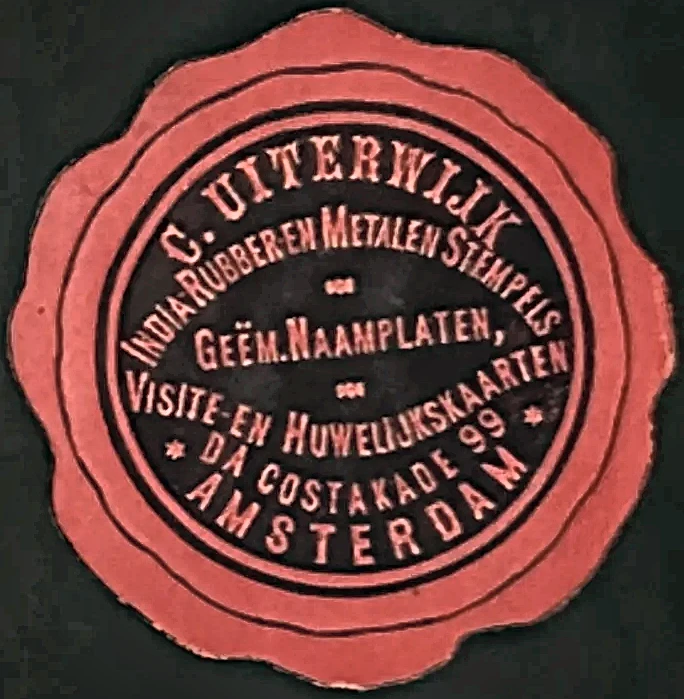 Sluitzegel C. Uiterwijk – Stempels & Naamplaten Amsterdam