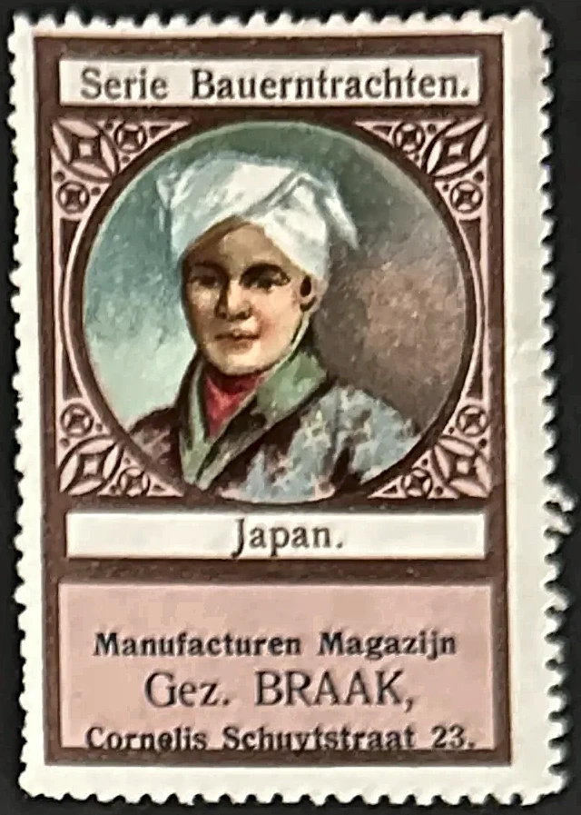 Sluitzegel Serie Bauerntrachten – Japan, Gez. Braak Amsterdam