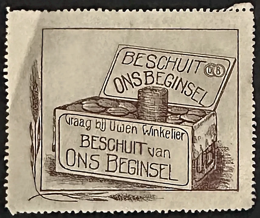 Reclamesluitzegel Beschuit van Ons Beginsel