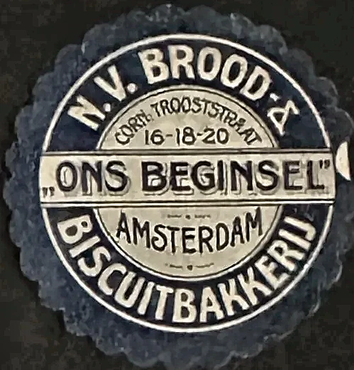 Sluitzegel N.V. Brood- & Biscuitbakkerij 'Ons Beginsel' Amsterdam