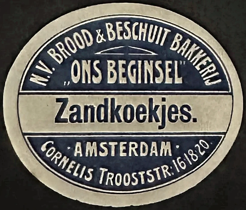 Sluitzegel N.V. Brood & Beschuit Bakkerij 'Ons Beginsel' – Zandkoekjes