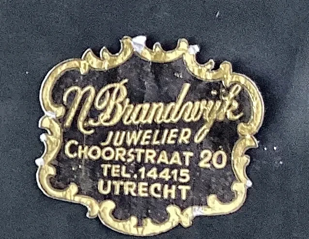 Sluitzegel Juwelier N. Brandwijk Utrecht