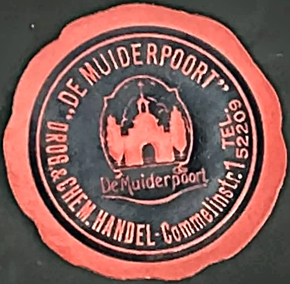 Sluitzegel Drogisterij De Muiderpoort Amsterdam
