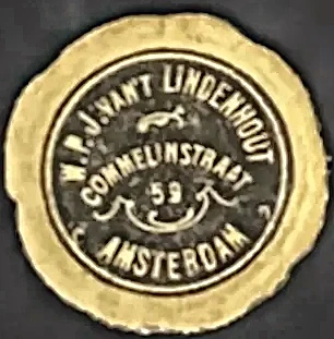 Sluitzegel W.P.J. van 't Lindenhout, Amsterdam