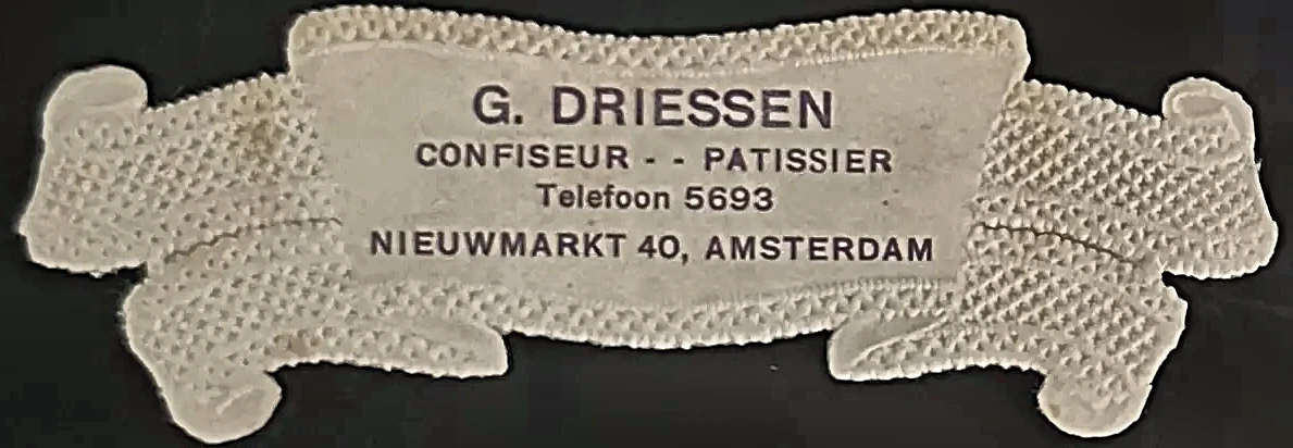 Sluitzegel G. Driessen Confiseur-Patissier Amsterdam