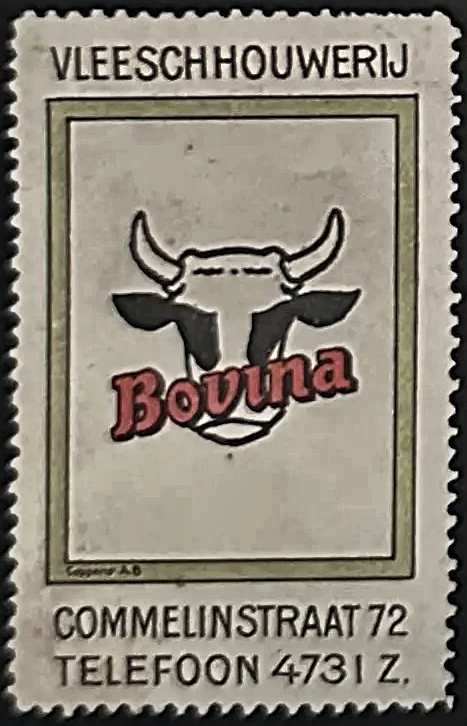 Sluitzegel Vleeschhouwerij Bovina, Amsterdam