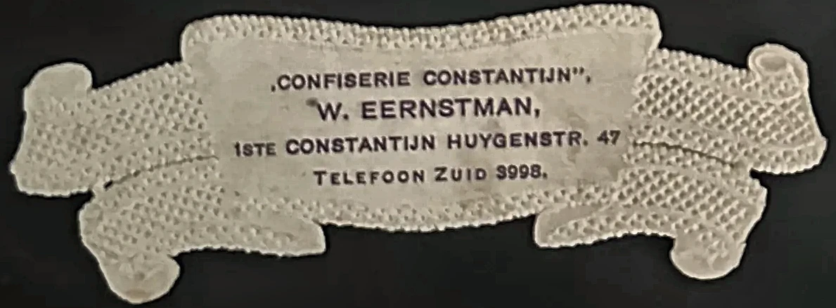 Sluitzegel Confiserie Constantijn – W. Eernstman, Amsterdam