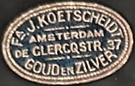 Sluitzegel F.A.J. Koetscheidt – Goud en Zilver, Amsterdam