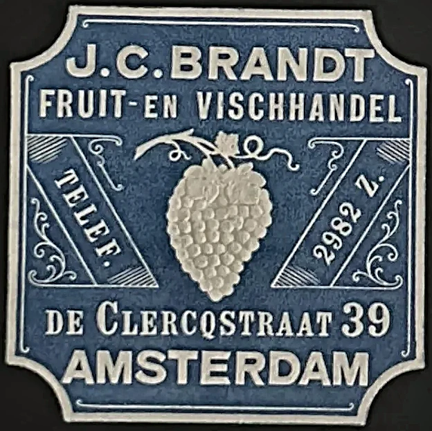 Sluitzegel J.C. Brandt Fruit- en Vischhandel Amsterdam