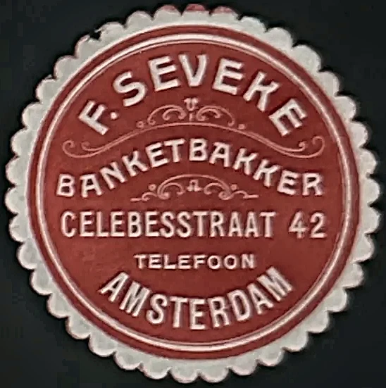 Sluitzegel Banketbakker F. Seveke Amsterdam