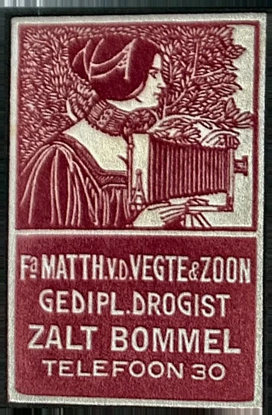 Sluitzegel Fa. Matth. v.d. Vegte & Zoon, Gedipl. Drogist Zaltbommel