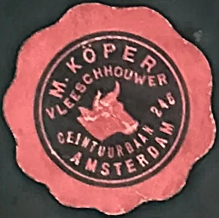 Sluitzegel M. Köper, Vleeschhouwer, Amsterdam
