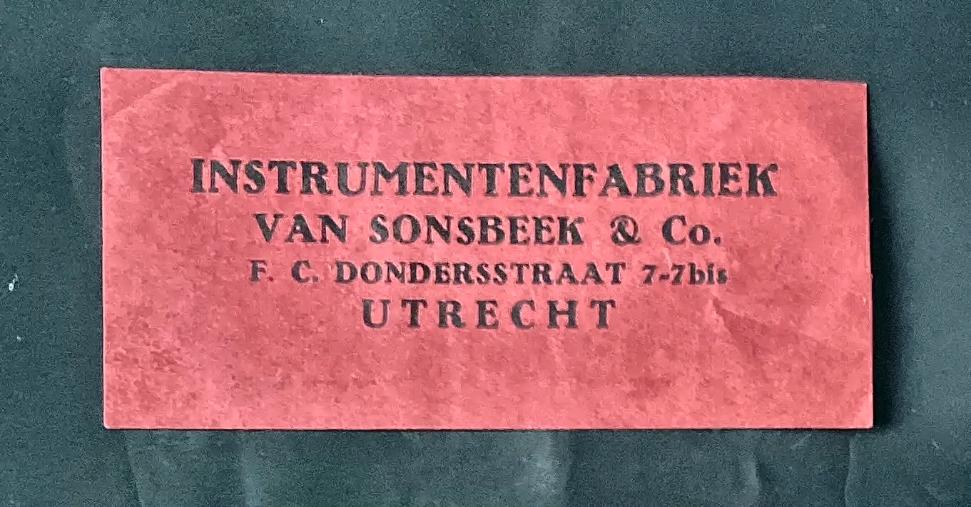 Sluitzegel Instrumentenfabriek Van Sonsbeek & Co., Utrecht
