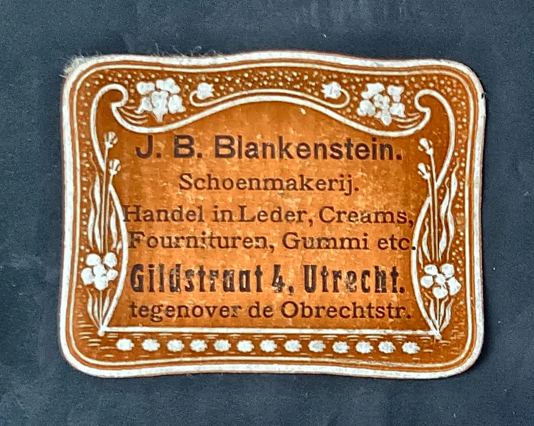Sluitzegel J.B. Blankenstein Schoenmakerij Utrecht