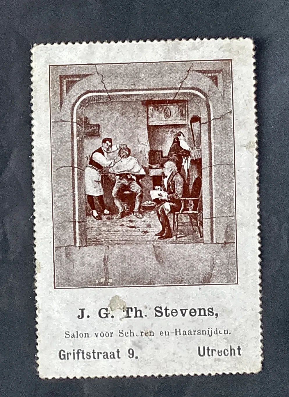 Sluitzegel J.G. Th. Stevens – Barbierssalon Utrecht