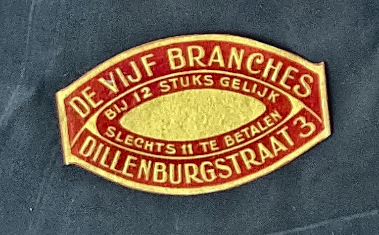 Sluitzegel De Vijf Branches – Dillenburgstraat 3