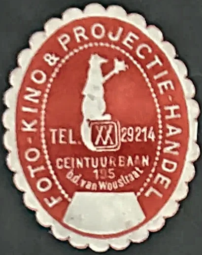 Sluitzegel Foto-, Kino- & Projectie-Handel Amsterdam
