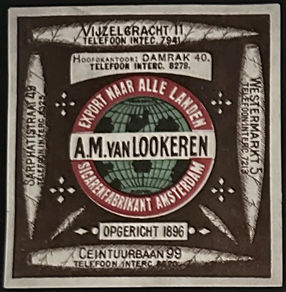 Sluitzegel A.M. van Lookeren Sigarenfabrikant Amsterdam