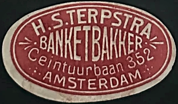 Sluitzegel Banketbakker H.S. Terpstra, Amsterdam