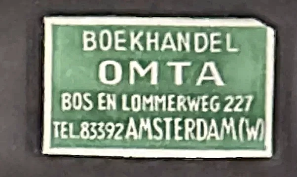 Sluitzegel Boekhandel Omta, Amsterdam-West