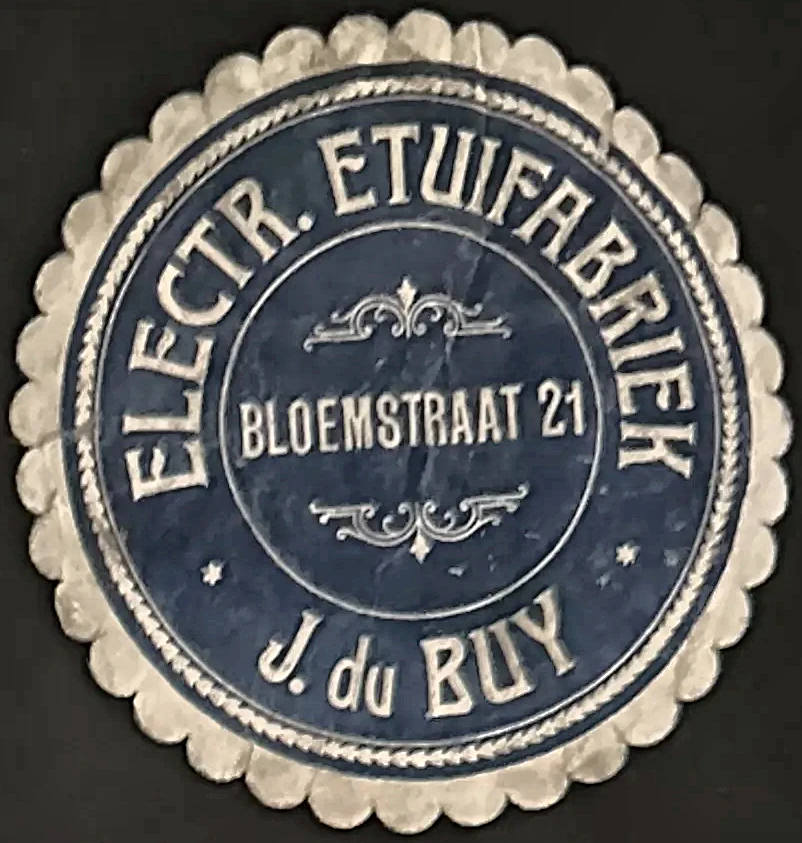 Sluitzegel Electrische Etuifabriek J. du Buy, Bloemstraat 21