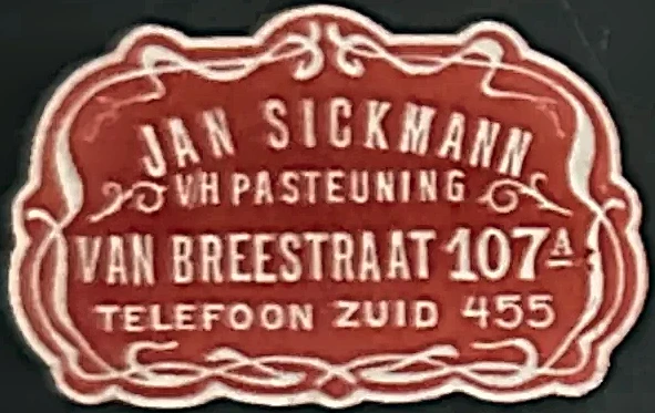 Sluitzegel Jan Sickmann vh. Pasteuning, Rotterdam