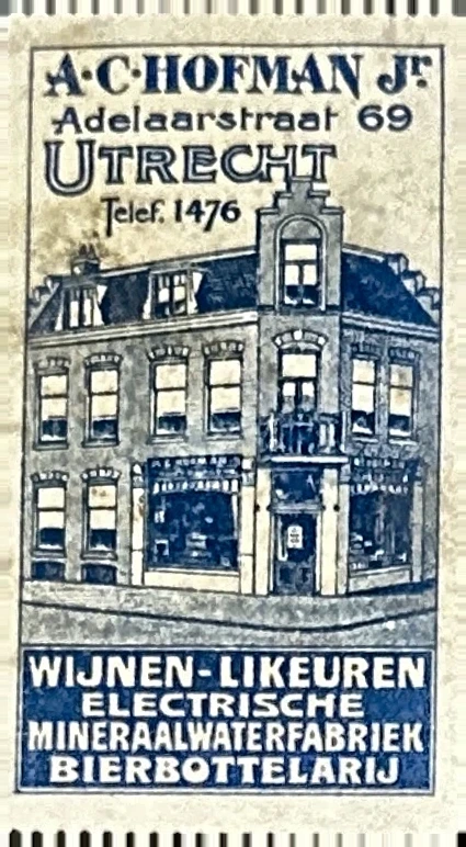 A.C. Hofman Jr. – Wijnen, Likeuren & Mineraalwaterfabriek Utrecht