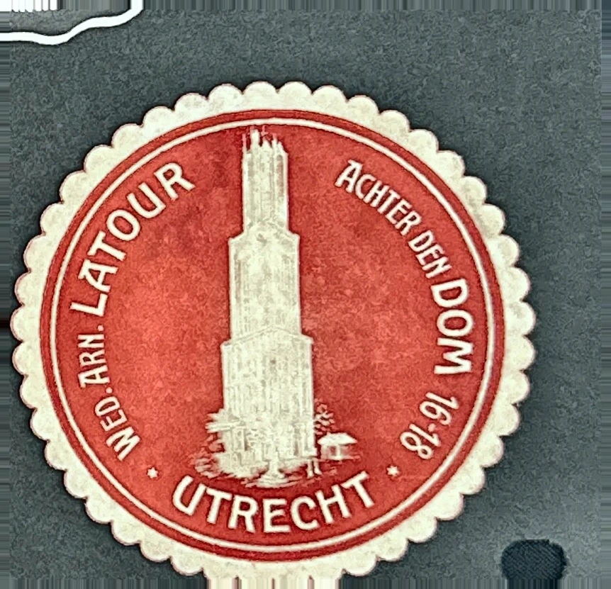 Sluitzegel Wed. Arn. Latour – Utrecht, Achter den Dom