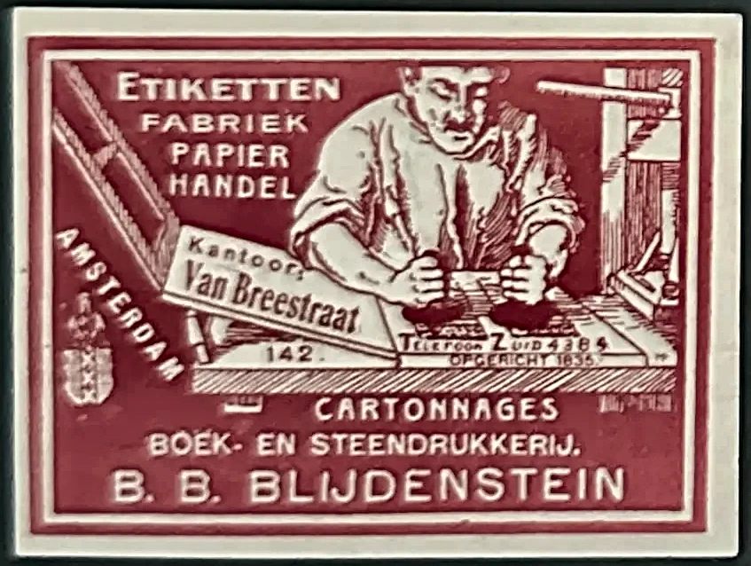 B.B. Blijdenstein – Etikettenfahriek & Drukkerij Amsterdam