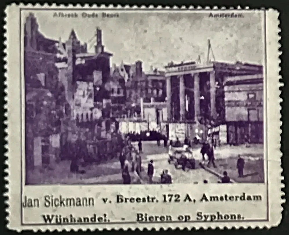 Sluitzegel Jan Sickmann Wijnhandel Amsterdam – Afbraak Oude Beurs