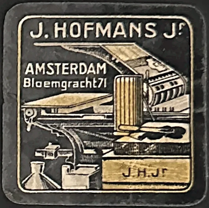 Sluitzegel J. Hofmans Jr. – Drukkerij Amsterdam