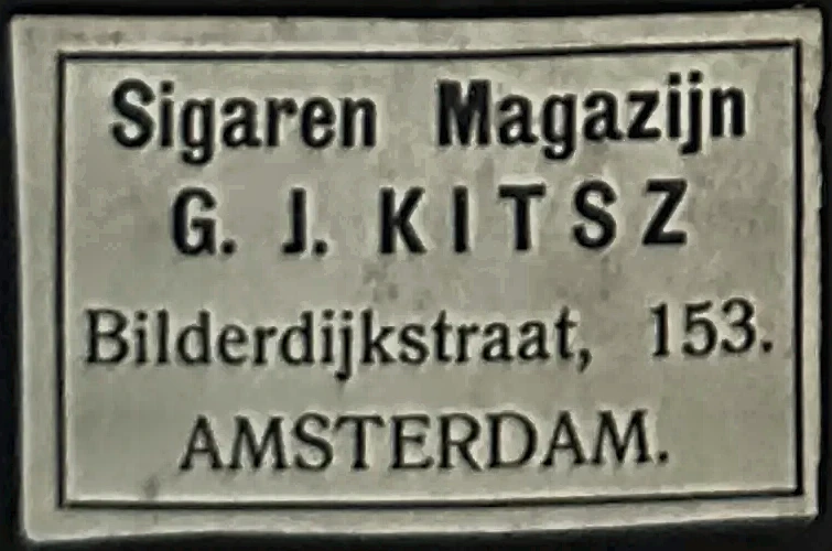 Sluitzegel Sigaren Magazijn G.J. Kitsz, Amsterdam
