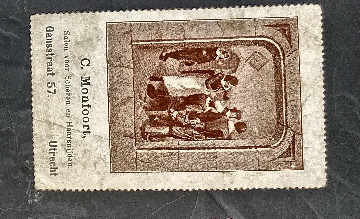 Sluitzegel C. Monfoort – Herenkapper Utrecht