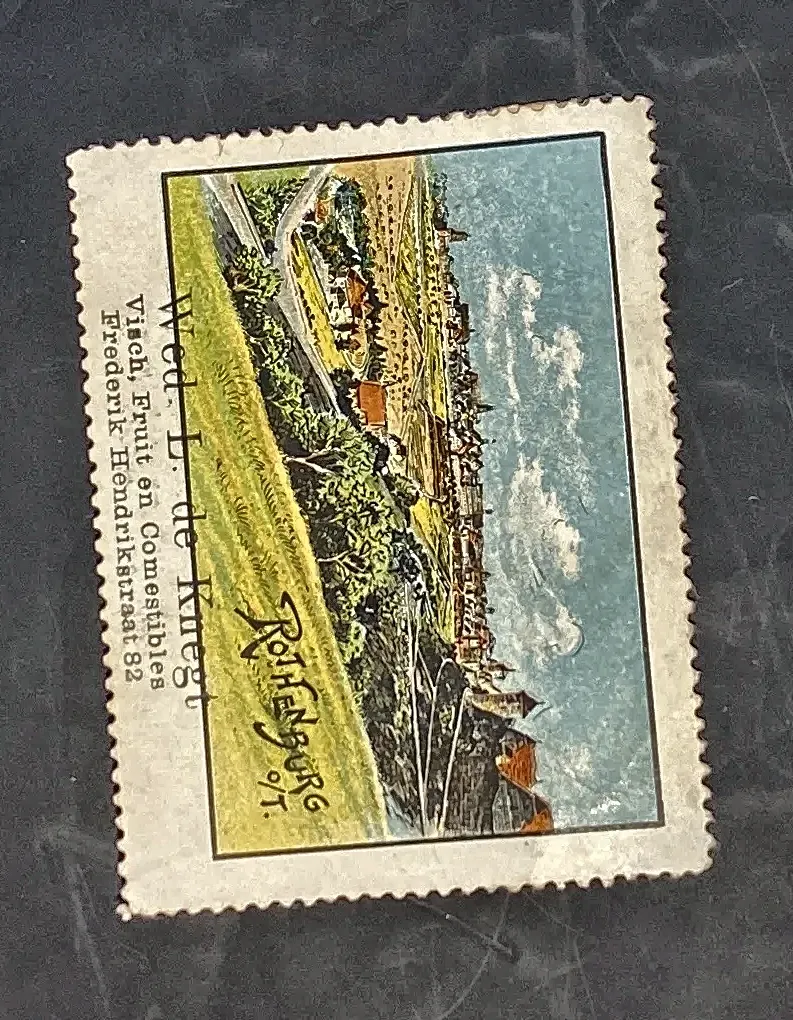 Reclamesluitzegel Wed. L. de Kruegt – Rothenburg ob der Tauber