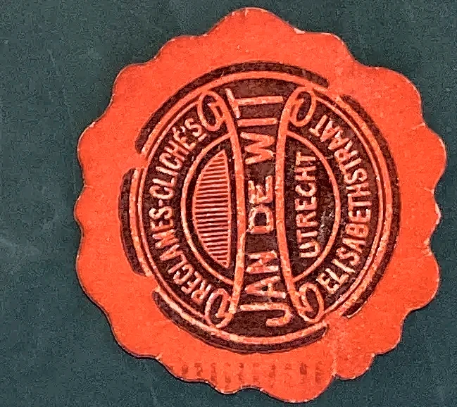 Sluitzegel Jan de Wit – Reclames & Clichés, Utrecht