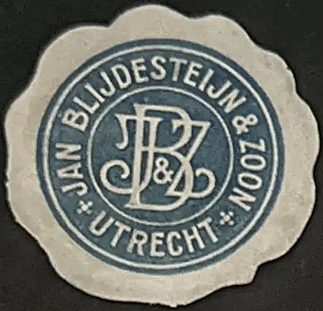 Sluitzegel Jan Blijdesteijn & Zoon, Utrecht