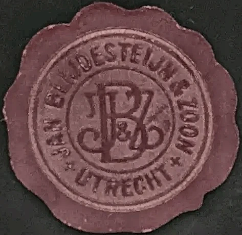 Sluitzegel Jan Bloesteijn & Zoon, Utrecht