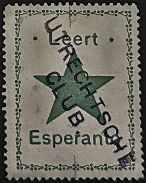 Sluitzegel Utrechtse Esperanto Club – 'Leert Esperanto'