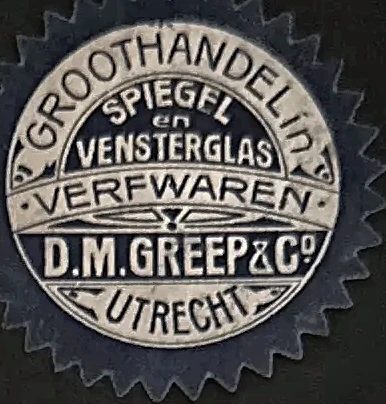 Sluitzegel D.M. Greep & Co – Groothandel in Spiegel, Vensterglas en Verfwaren, Utrecht