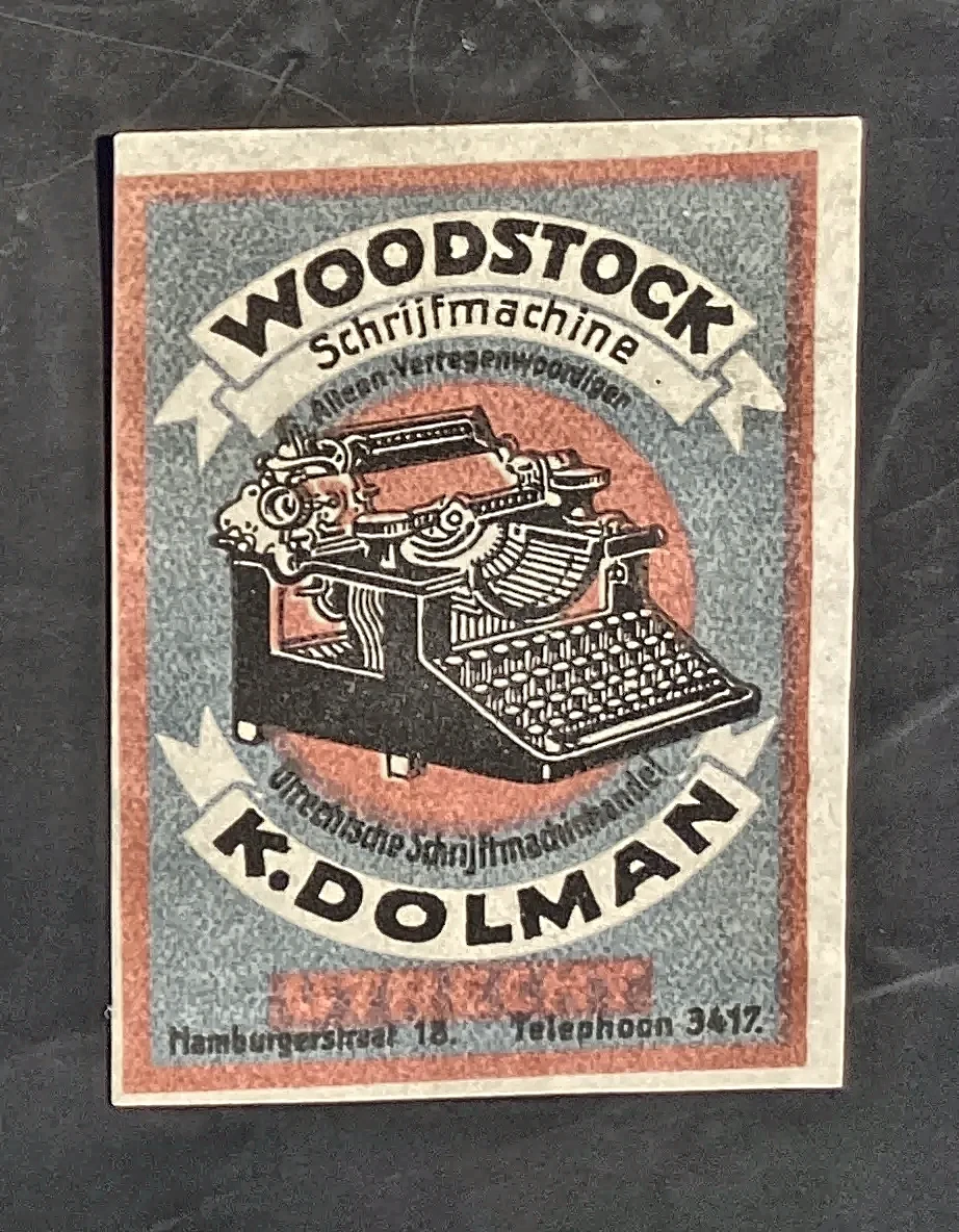 Woodstock Schrijfmachine – K. Dolman Utrecht