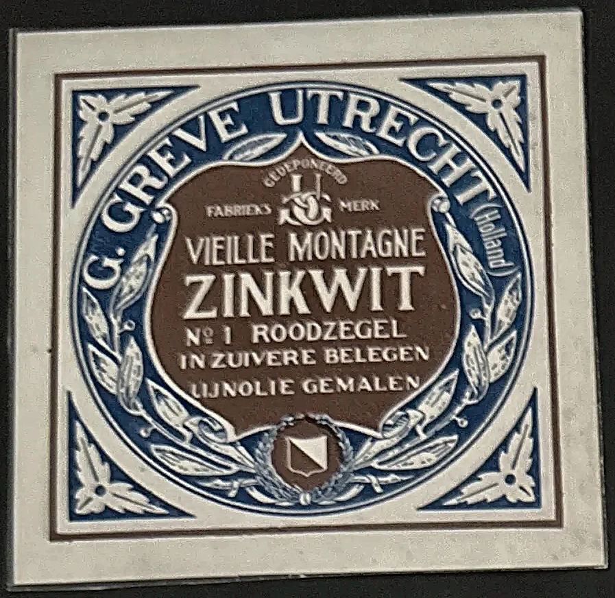 G. Greve Utrecht – Vieille Montagne Zinkwit No. 1 Roodzegel