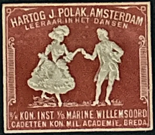 Sluitzegel Hartog J. Polak – Dansleraar Amsterdam