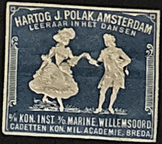Sluitzegel dansleraar Hartog J. Polak Amsterdam