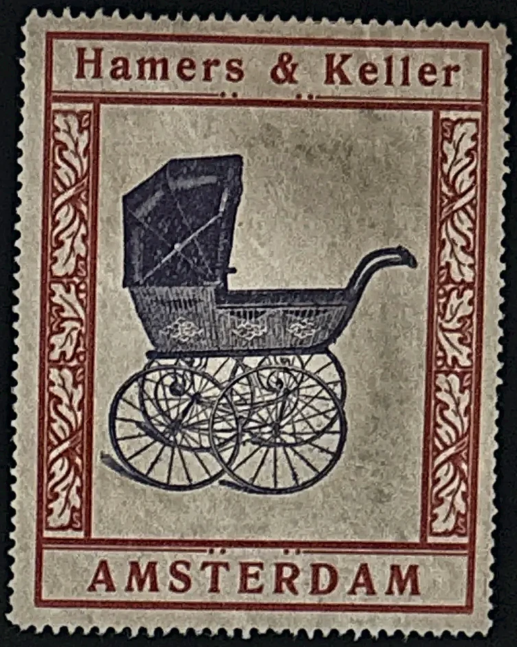 Reclamesluitzegel Hamers & Keller – Kinderwagens Amsterdam