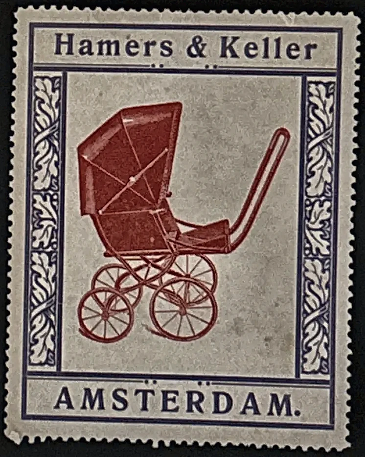 Reclamesluitzegel Hamers & Keller – Kinderwagens Amsterdam